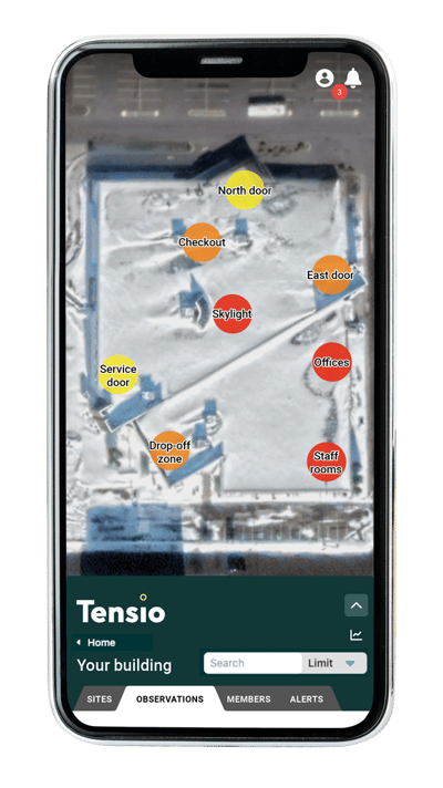 Tensio web app on mobile device