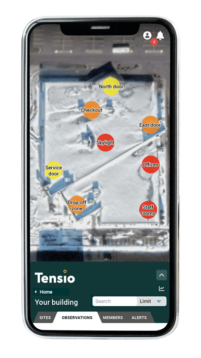 Tensio web app on mobile device Tensio web app on mobile device