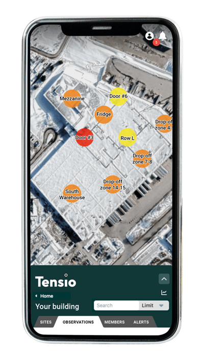 Tensio web app on mobile device Tensio web app on mobile device
