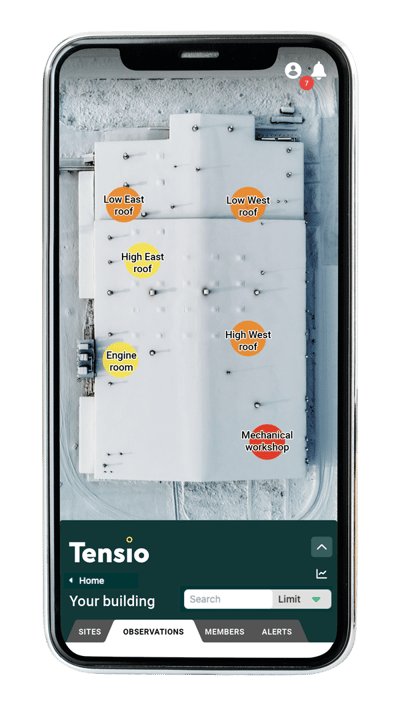 Tensio web app on mobile device Tensio web app on mobile device